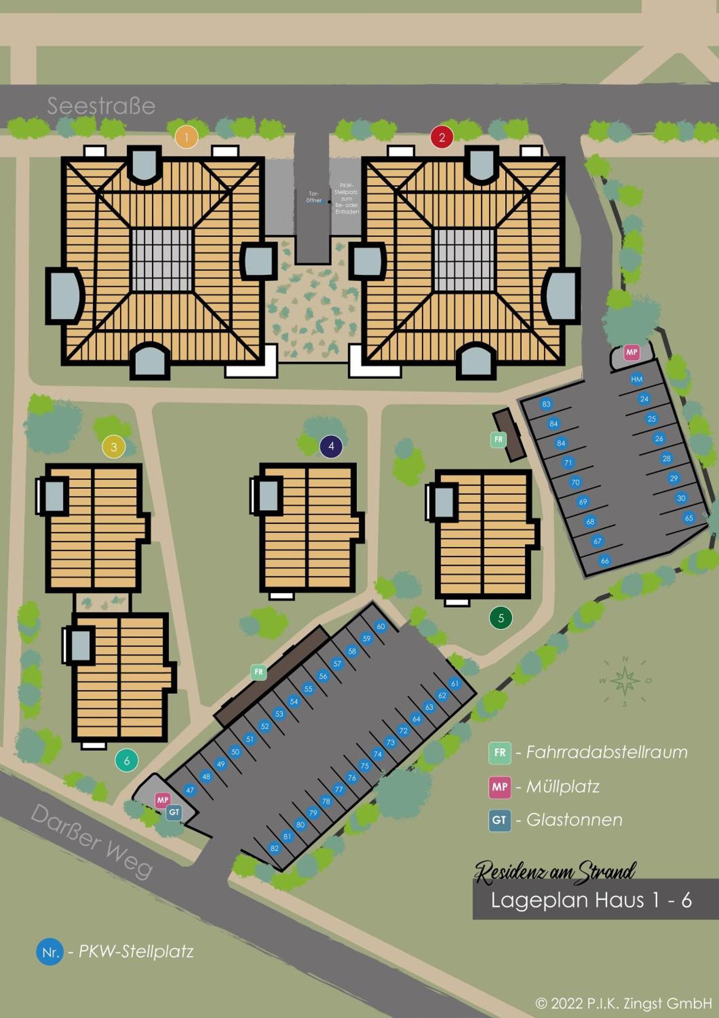Residenz Am Strand Wohnung 4-64 Цингст Екстер'єр фото